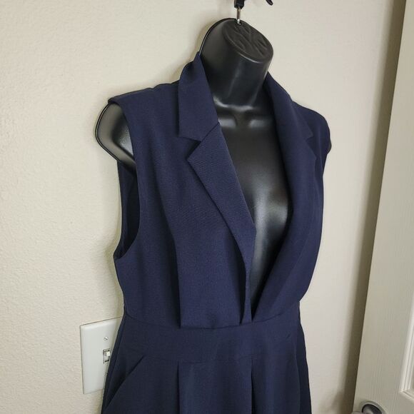 Lulus Prep Work Navy Blue Sleeveless Dress Size Large - Picture 7 of 8